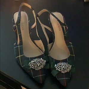 Plaid pumps